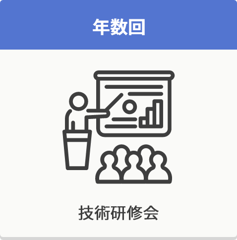 年数回 技術研修会の実施